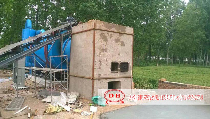 郑州五里堡2.4X4.5m沙子烘干机现场